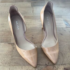 Reiss tan patent stiletto Heels size 36